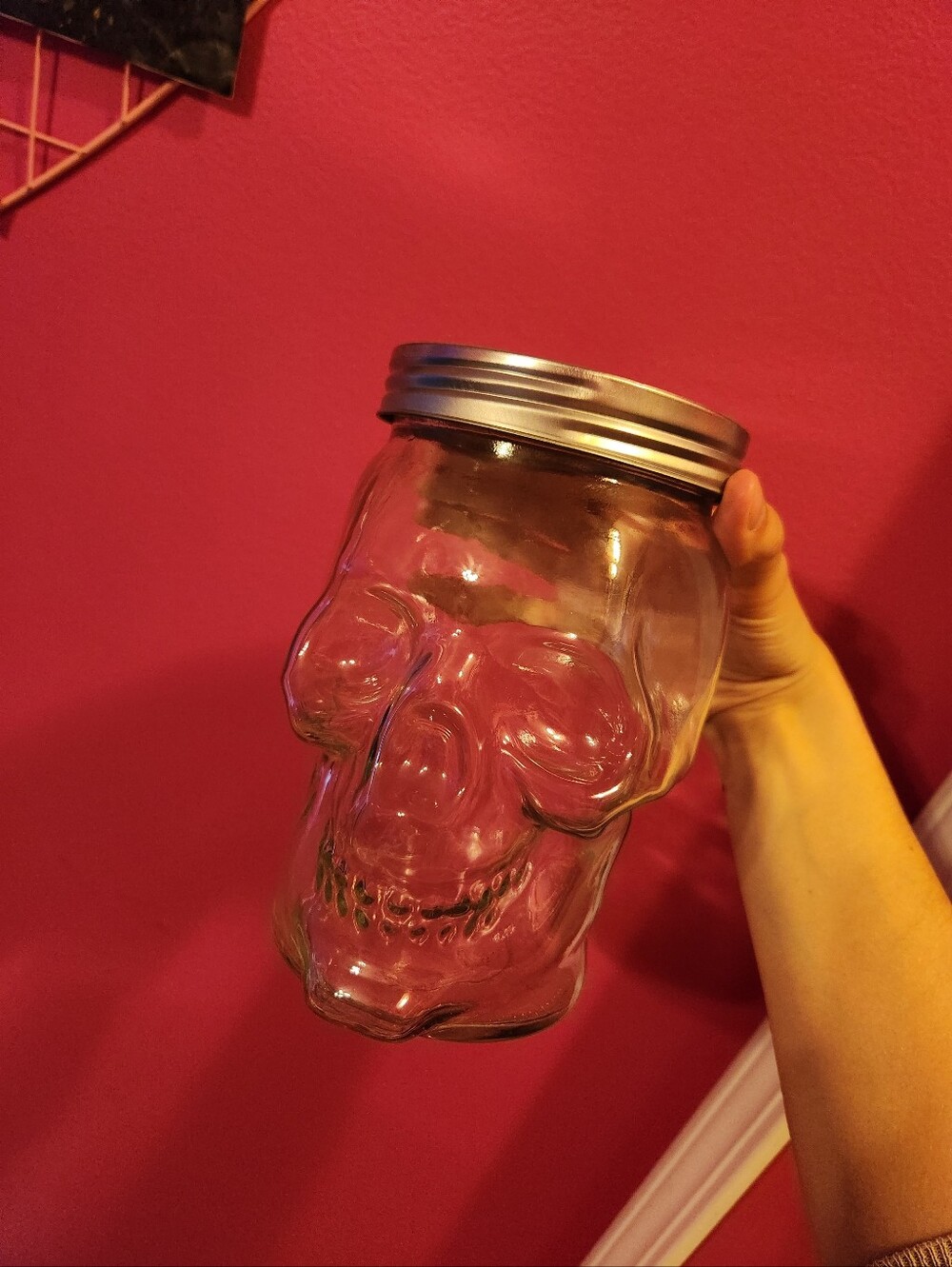 Glass Skull Jar